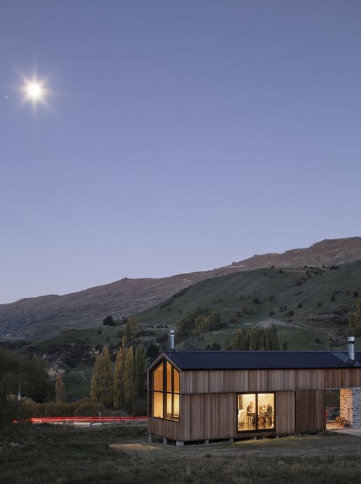 A modest alpine home surrounded by the Southern Alps