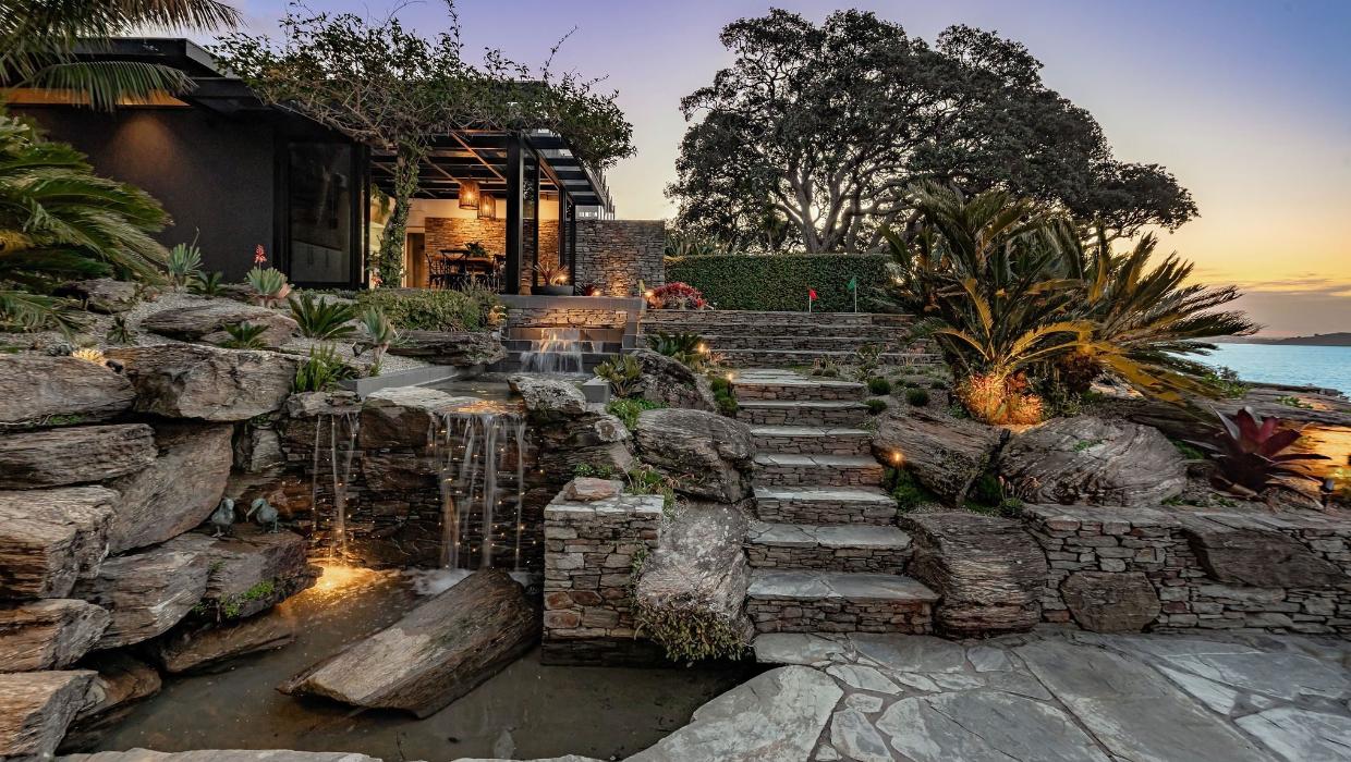 The rockery has a Mid-century influence.