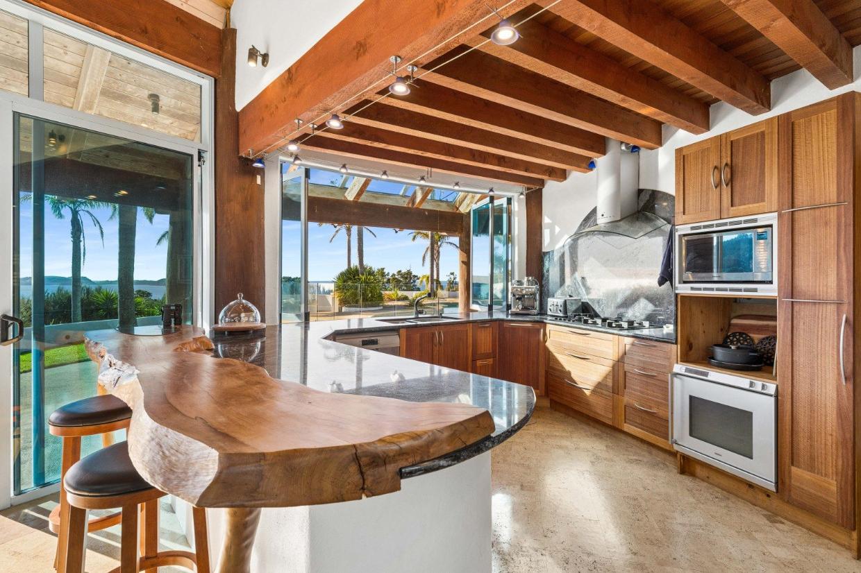 Natural timbers feature throughout the house. Photo: Bayleys