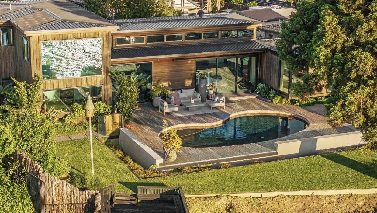 Aerial view of property