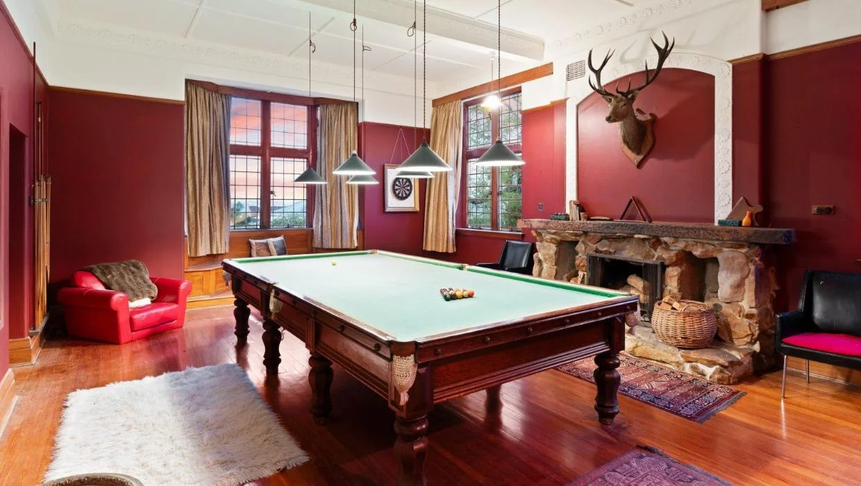 The billiards room as it is today. 
