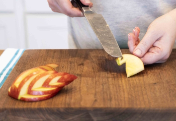 Apple seeds beting but into the head of the 'swan' to create the eyes