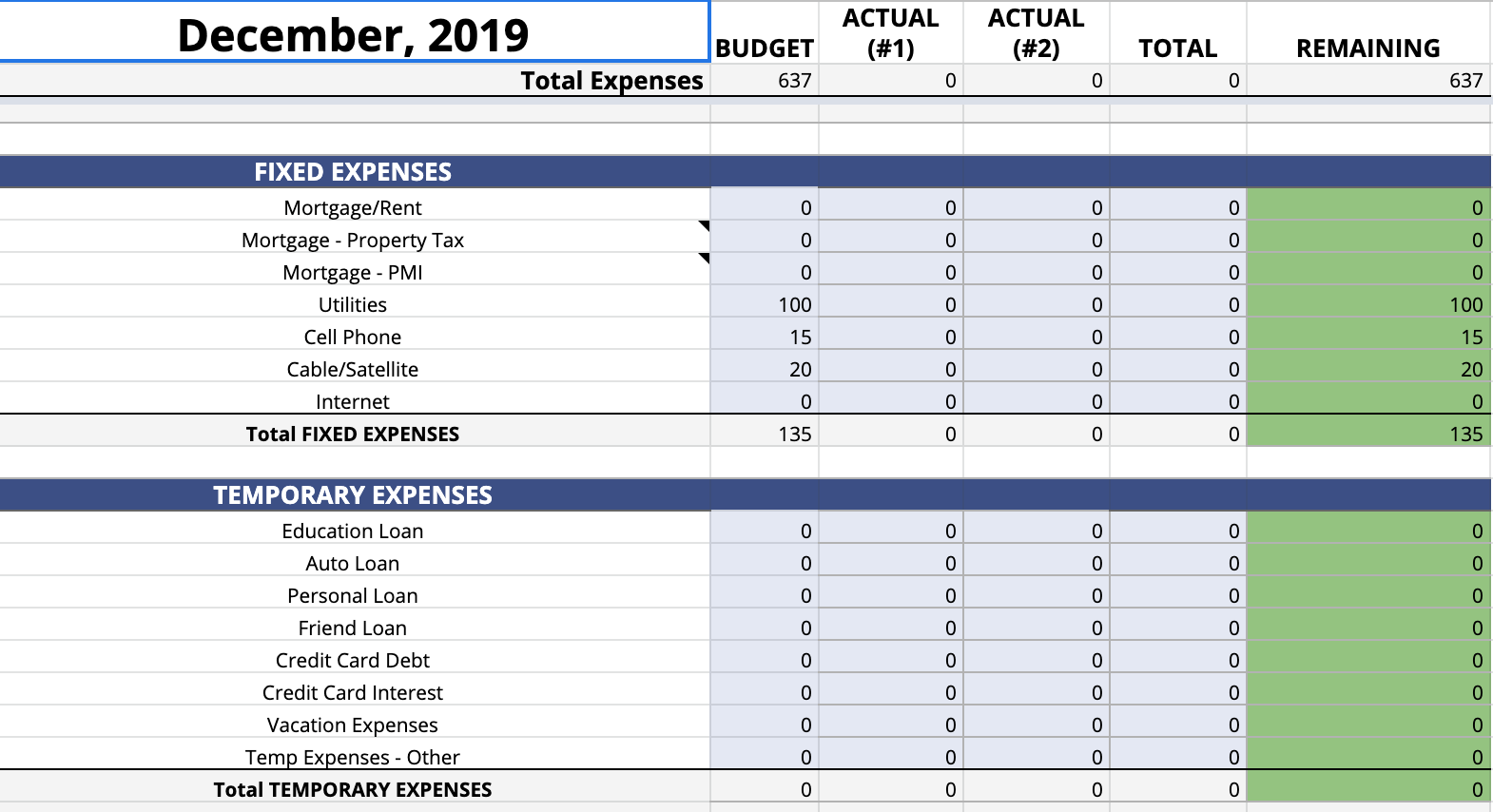 Saved by the Cents Google Budget Template