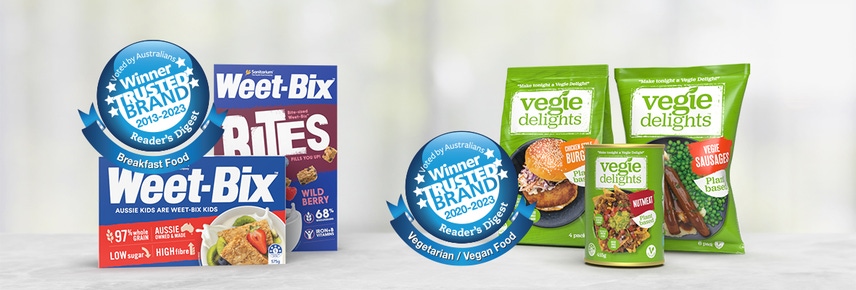 Weet-Bix and Vegie Delights voted Australia’s most trusted brands