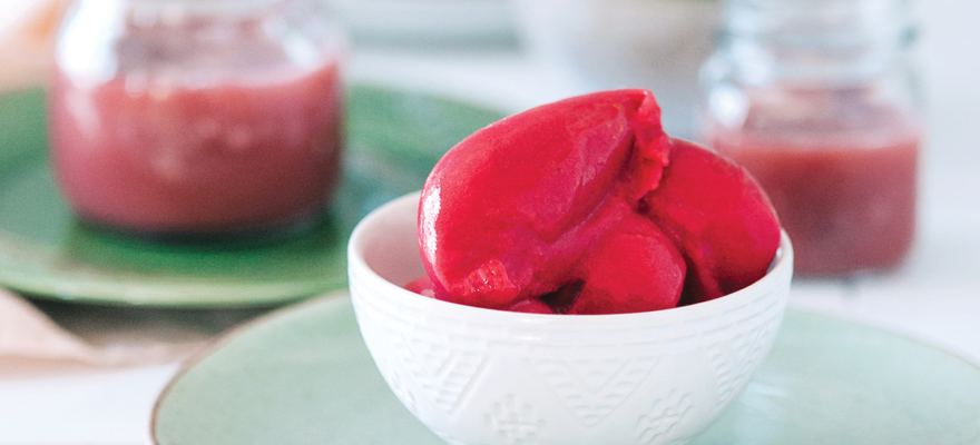 Real raspberry sorbet