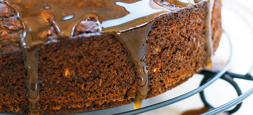 Sticky date oat cake