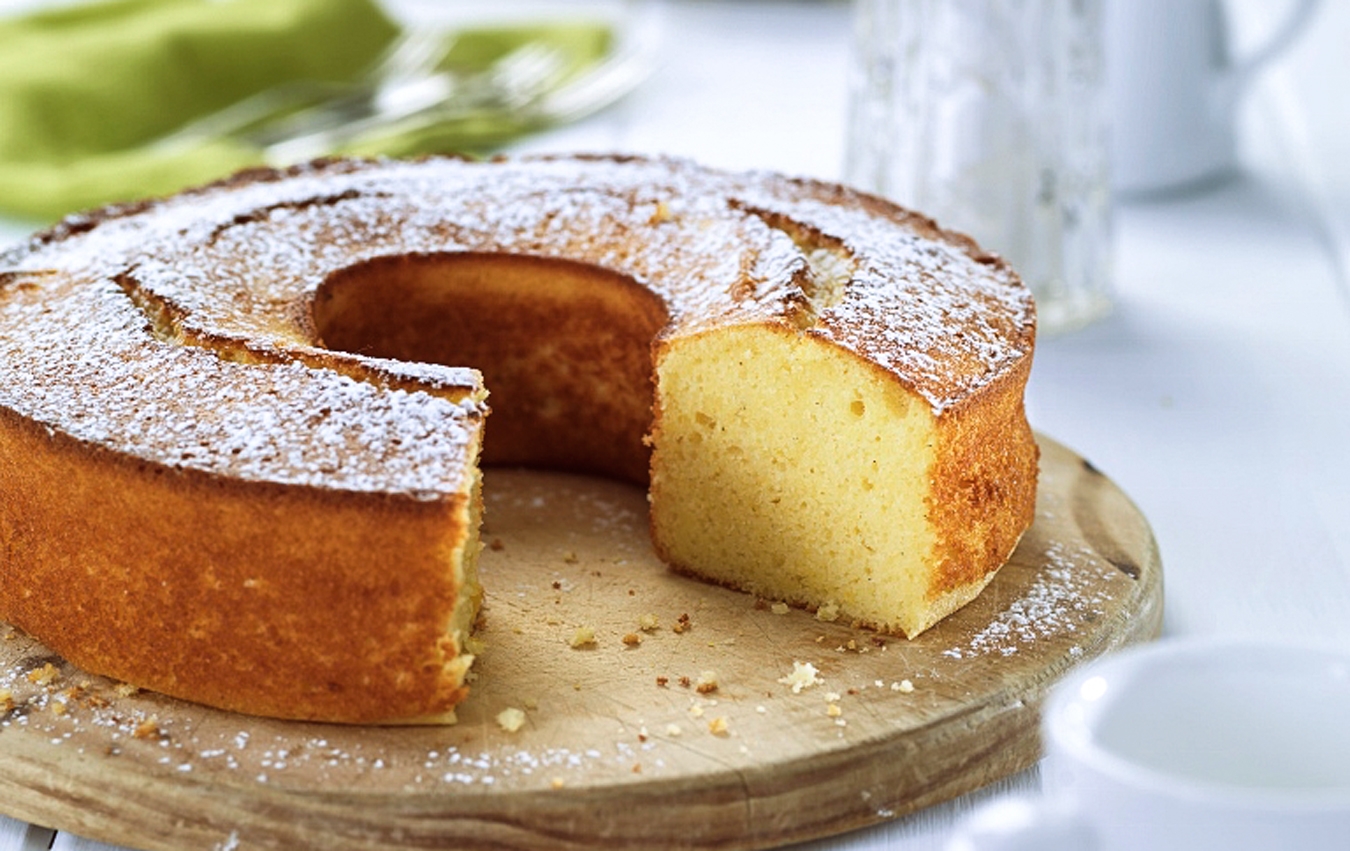 Honey, rosemary and yogurt polenta cake recipe | delicious. magazine