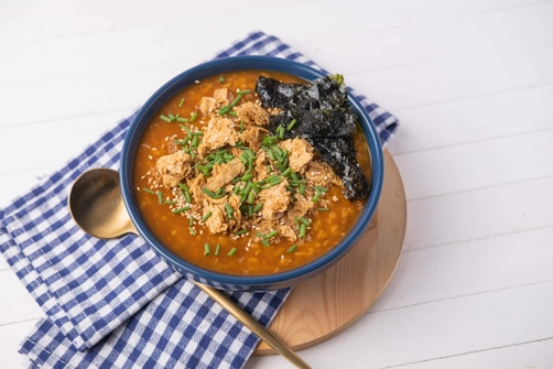 Bouillie de riz au kimchi