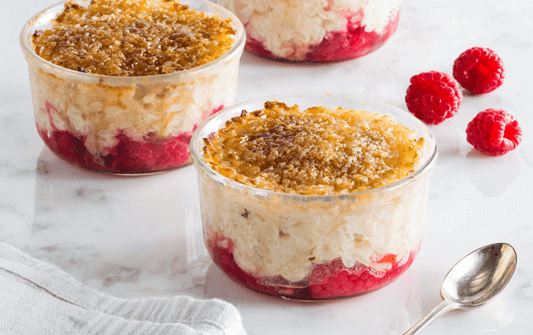 So Good™ almond baked rice with raspberries