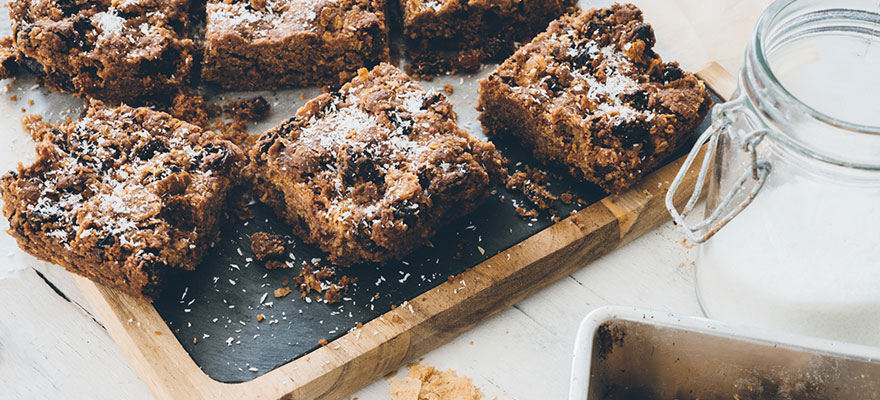 Chocolate fruit squares
