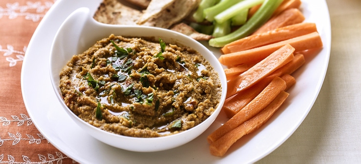 Eggplant and chickpea dip