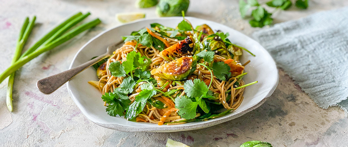 brussels sprouts soba noodle salad