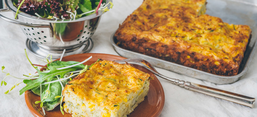 Zucchini and corn frittata