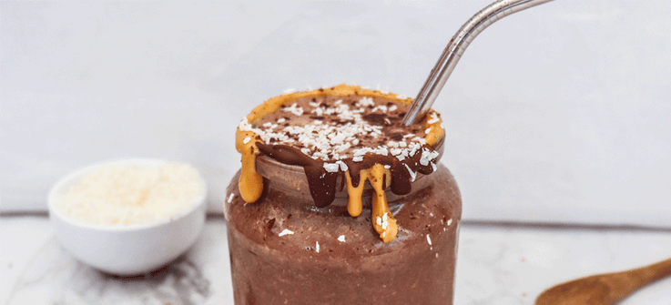 Peanut butter and chocolate smoothie