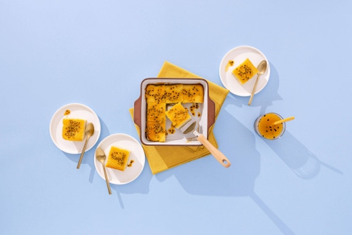 Coconut custard pudding