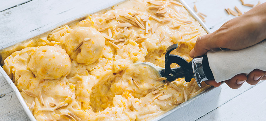 Apricot tofu ice-cream