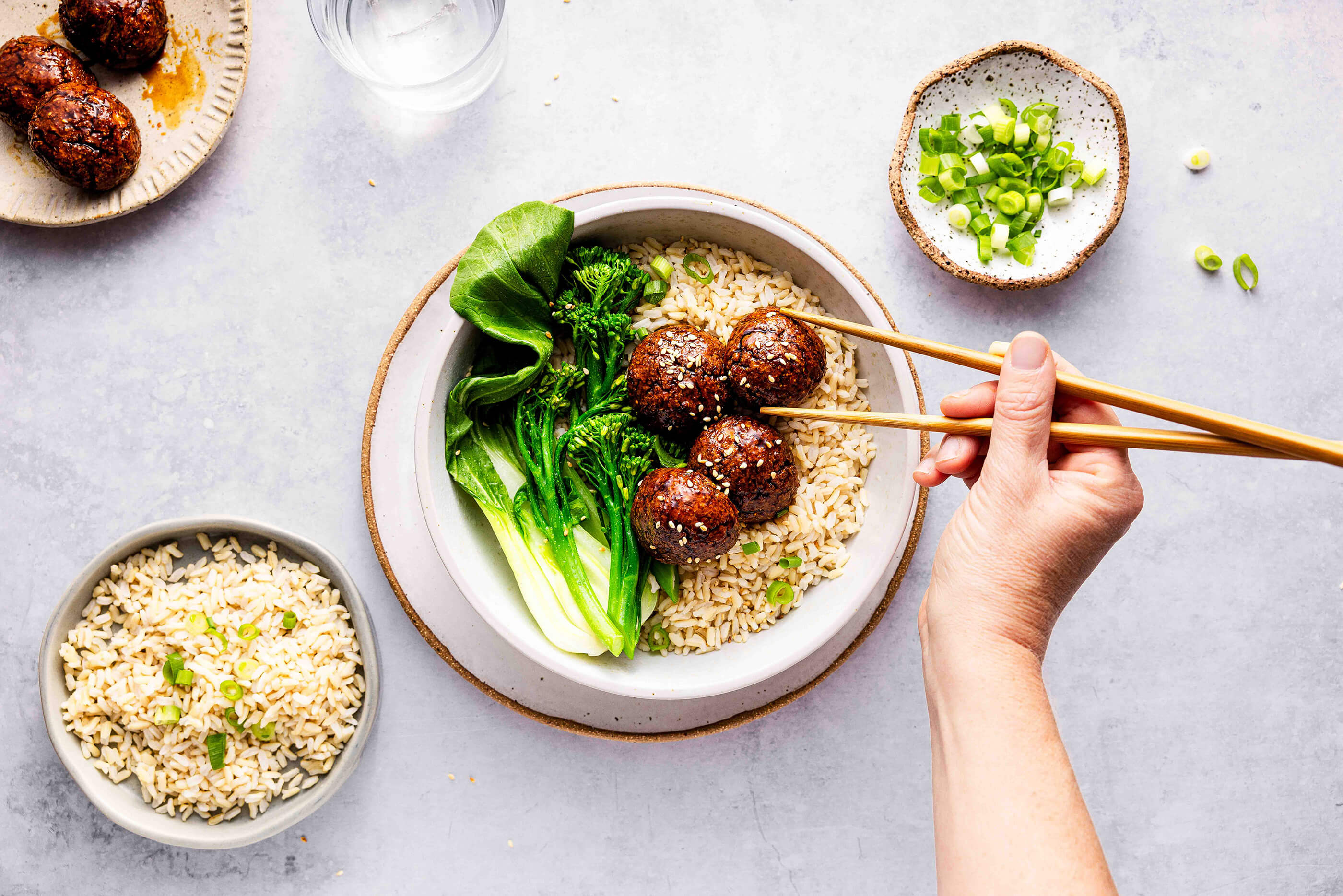 Teriyaki Style Plant Based Meatballs Vegie Delights