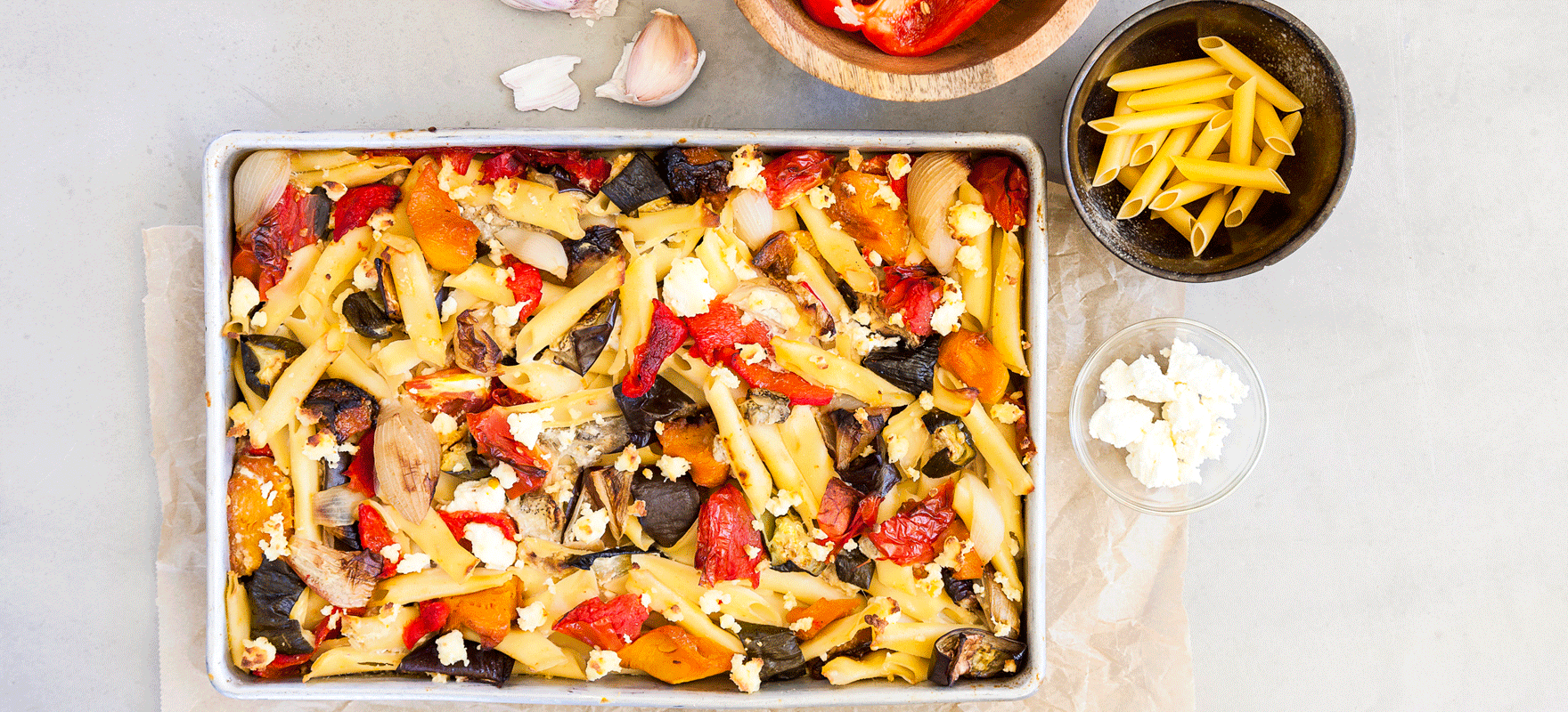 Roast vegetable pasta bake So Good New Zealand