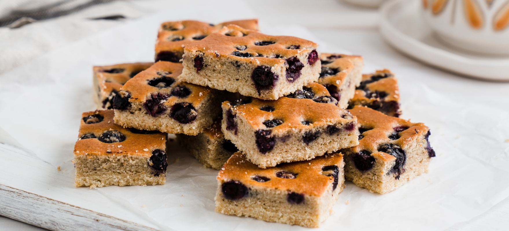 Blueberry almond slice