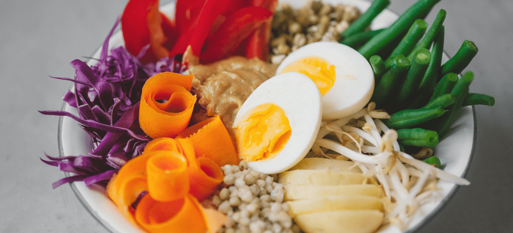 Buckwheat gado-gado bowl