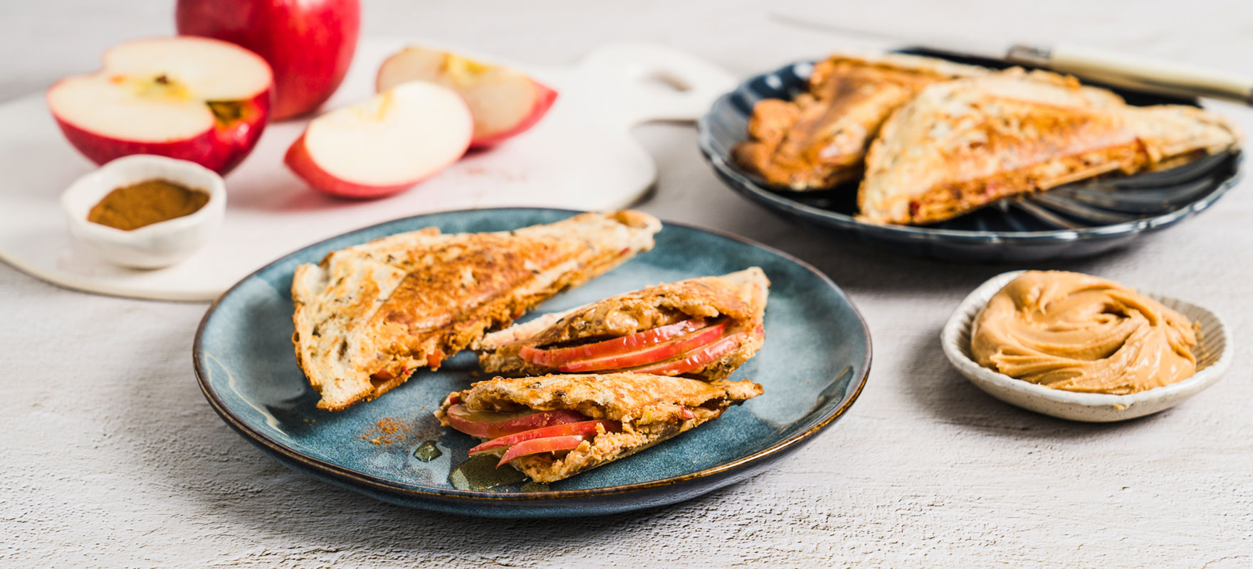 peanut butter and apple jaffle