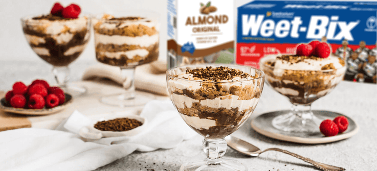 Hot chocolate tiramisu parfait cups