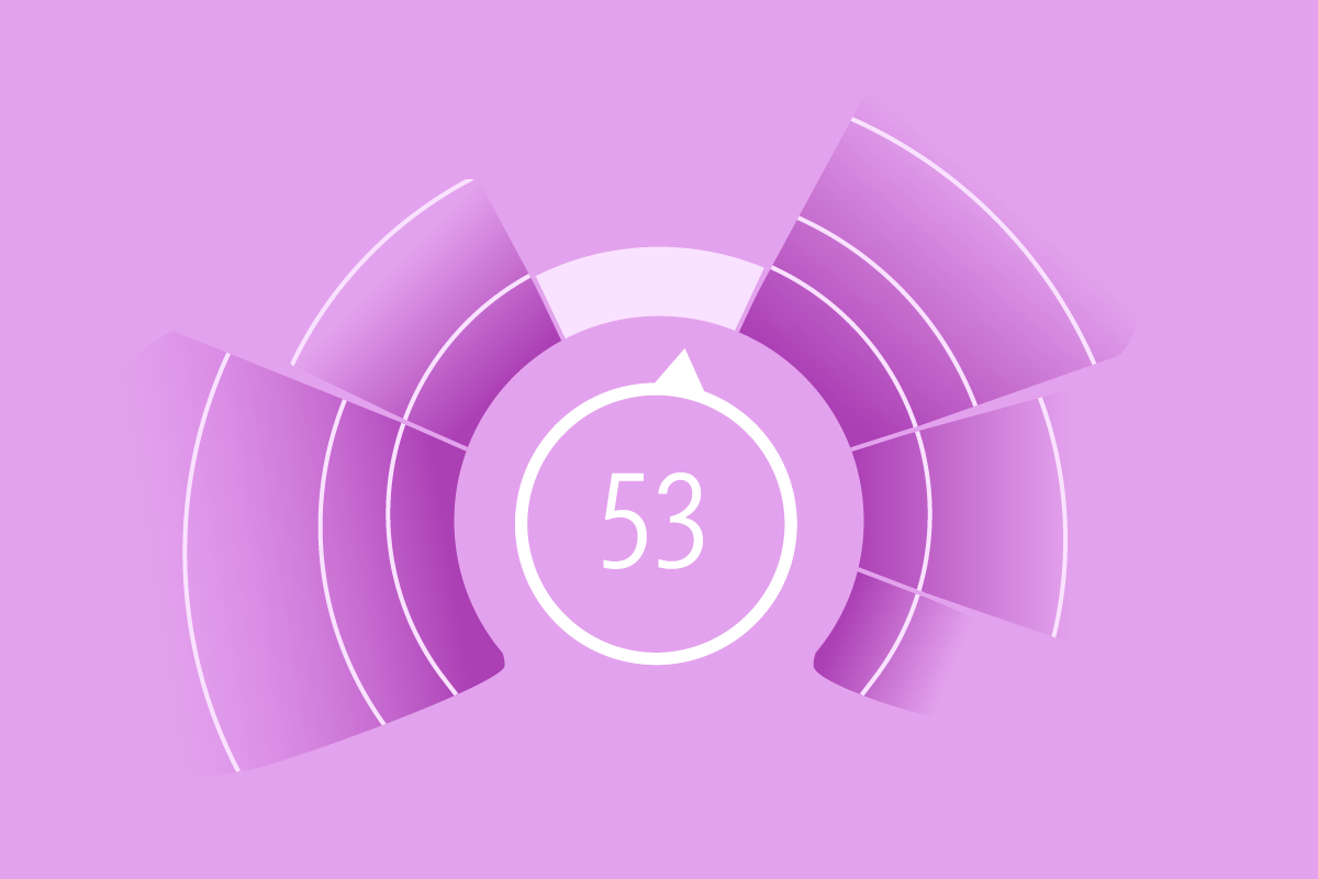 An illustration of a dial representing the Portfolio Risk Score.