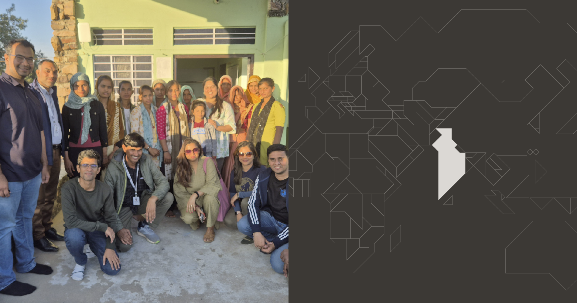 An image of Morningstar employees helping with conservation efforts in India.