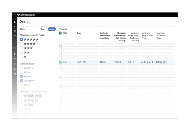 An illustration of a computer screen showing Advisor Workstation.