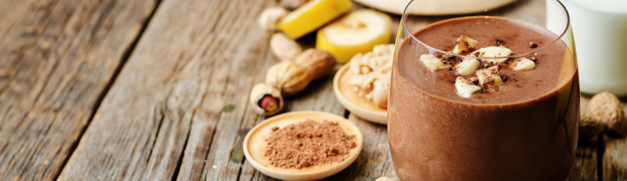 Banana Smoothie With Cacao and Peanut Butter Recipe | Blackmores