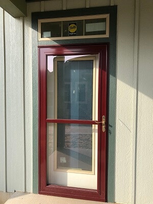 cohousing apartment in iowa city with fiberglass entry door