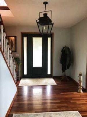 wood entry door replacement after