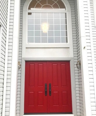 after image of montgomeryville home with new fiberglass entry door