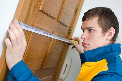 Measure the width of the door jamb