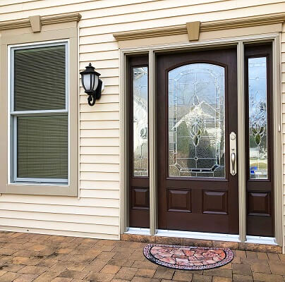 another after image of egg harbor home with new fiberglass entry door and double hung window