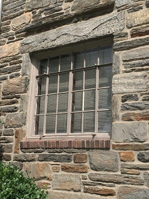old drafty steel window