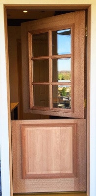 open door image of villanova home with new custom wood entry door