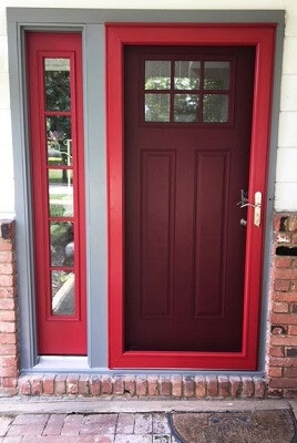 Fiberglass Entry Door With OSU coloring after