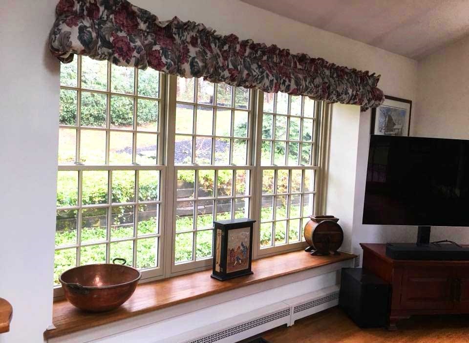 living room wood window replacement