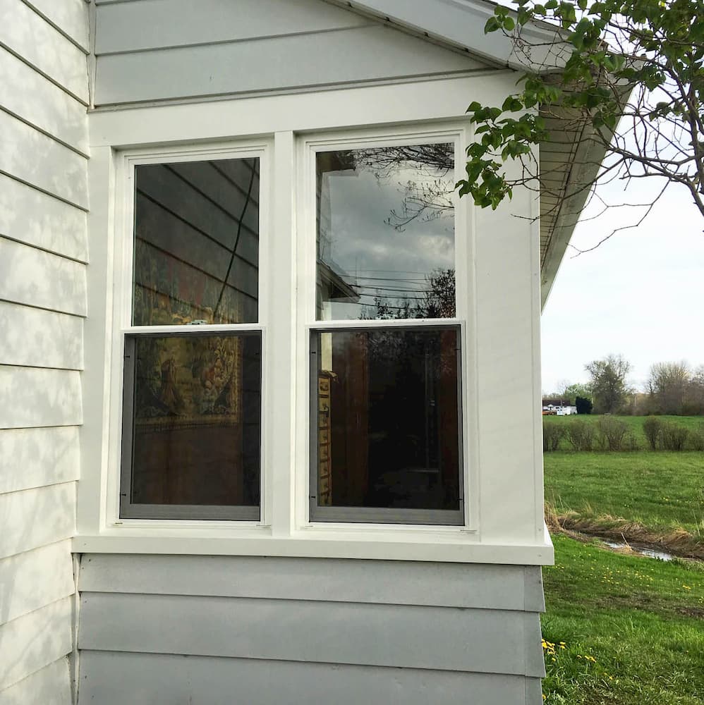 Two new vinyl double-hung windows