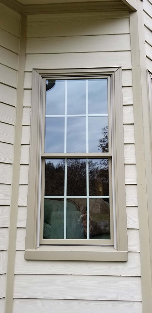 New wood window on back of Glen Allen, Virginia, home