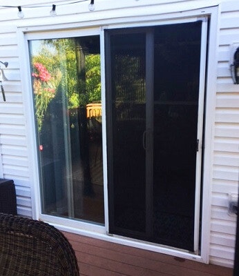 before image of sliding patio door in mentor home 