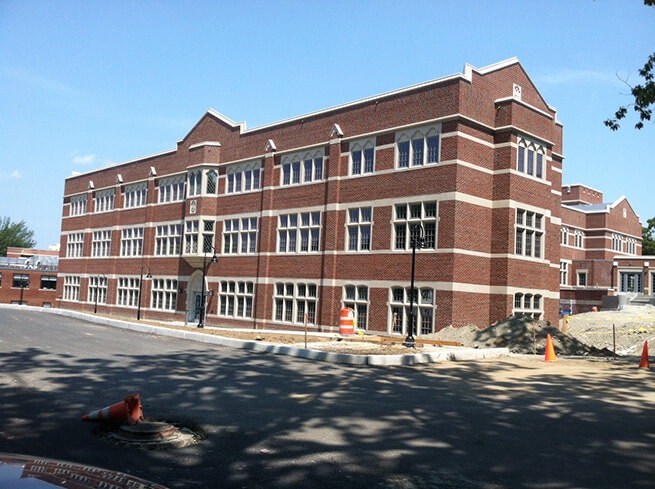 Rear exterior of the Ruane Center for Humanities at Providence College