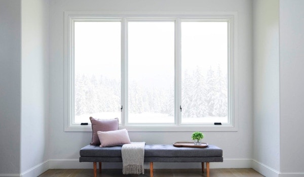 White Lifestyle Series window combination with unobstructed, energy-efficient glass