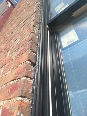 close up of wood window replacement detail