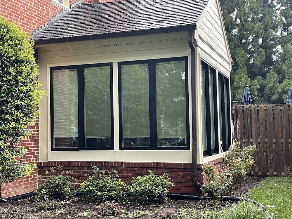 Exterior of Richmond home with replacement triple-pane casement windows