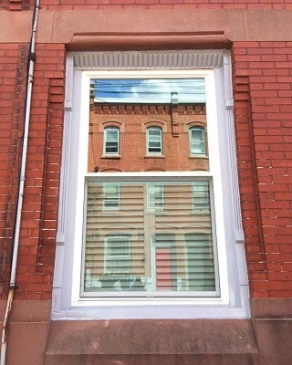 vinyl window with original trim
