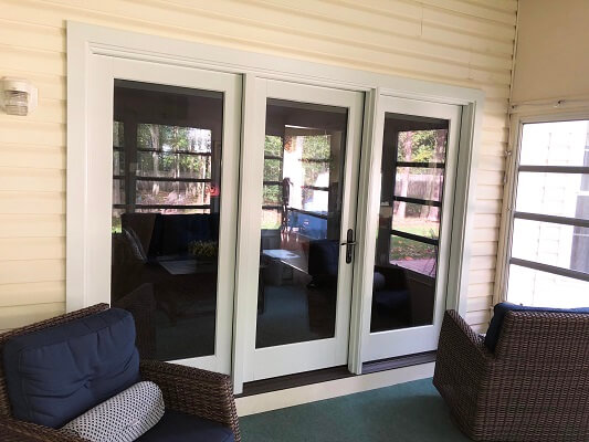 after image of philadelphia home with french inswing patio doors