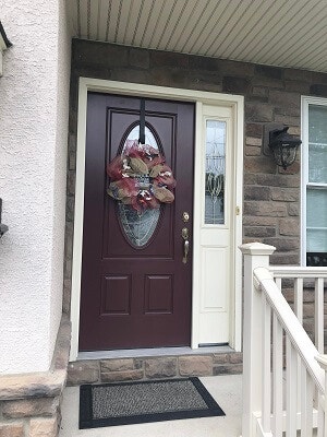 before image of fiberglass entry door in philadelphia home
