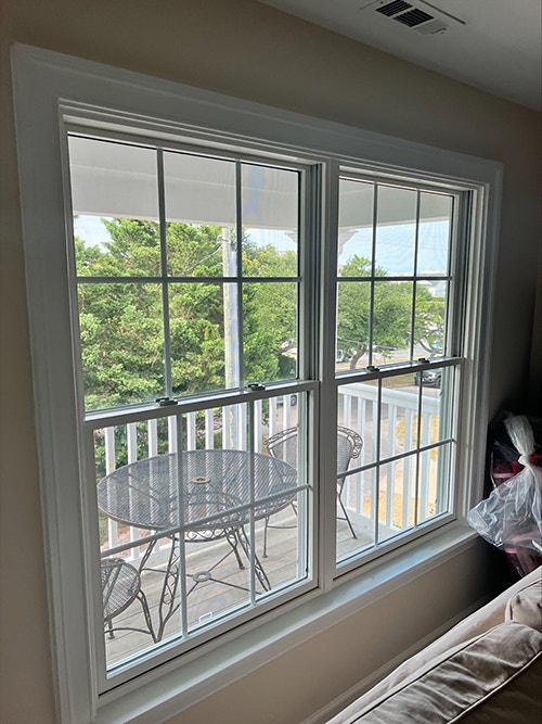 Double-hung windows on Virginia Beach home